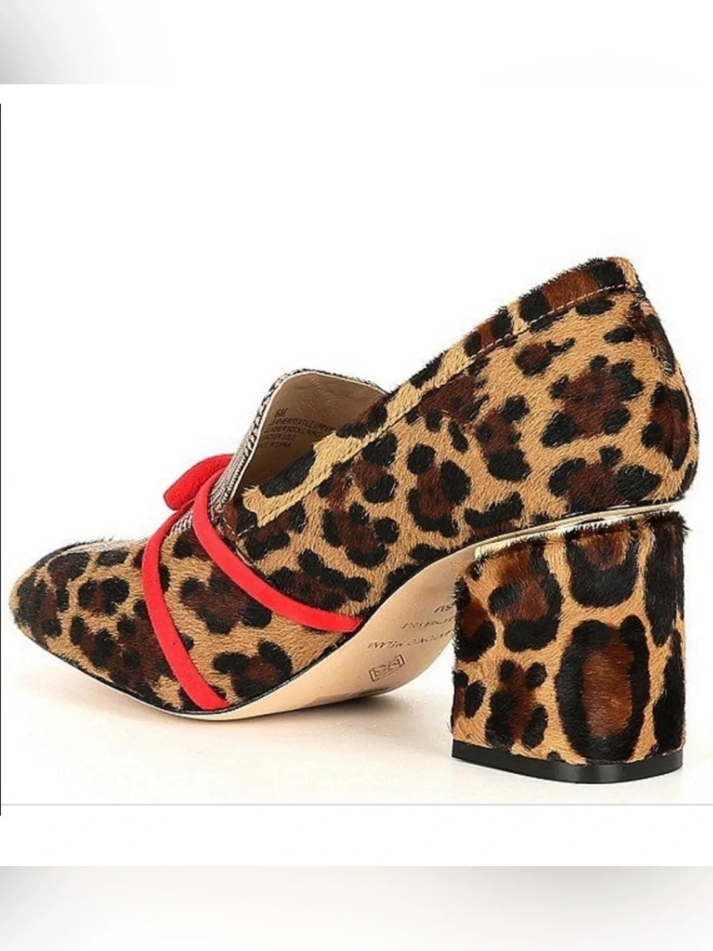 NEW Antonio Melani Real Calf Hair & Leather Loafer Heels Shoes Funky Chic Style - Picture 2 of 10
